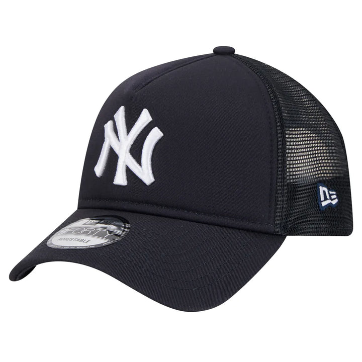 New York Yankees New Era 9FORTY A-Frame Trucker Adjustable Hat - Navy