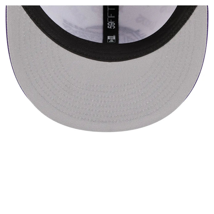 Los Angeles Lakers New Era Repeat 59Fifty Fitted Hat - White/Purple