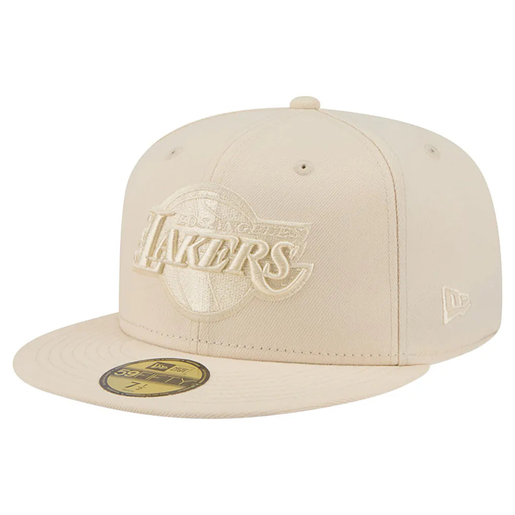 Los Angeles Lakers New Era Color Pack 59FIFTY Fitted Hat - Cream
