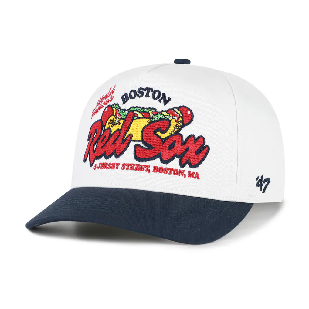Boston Red Sox '47 Glizzy Collection Hitch Adjustable Hat - White/Navy Techwosell