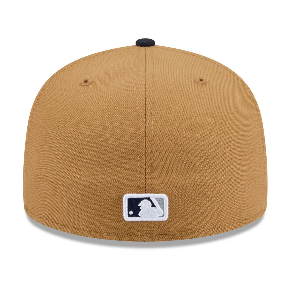New York Yankees New Era Fruit Sticker 59FIFTY Fitted Hat - Tan Techwosell
