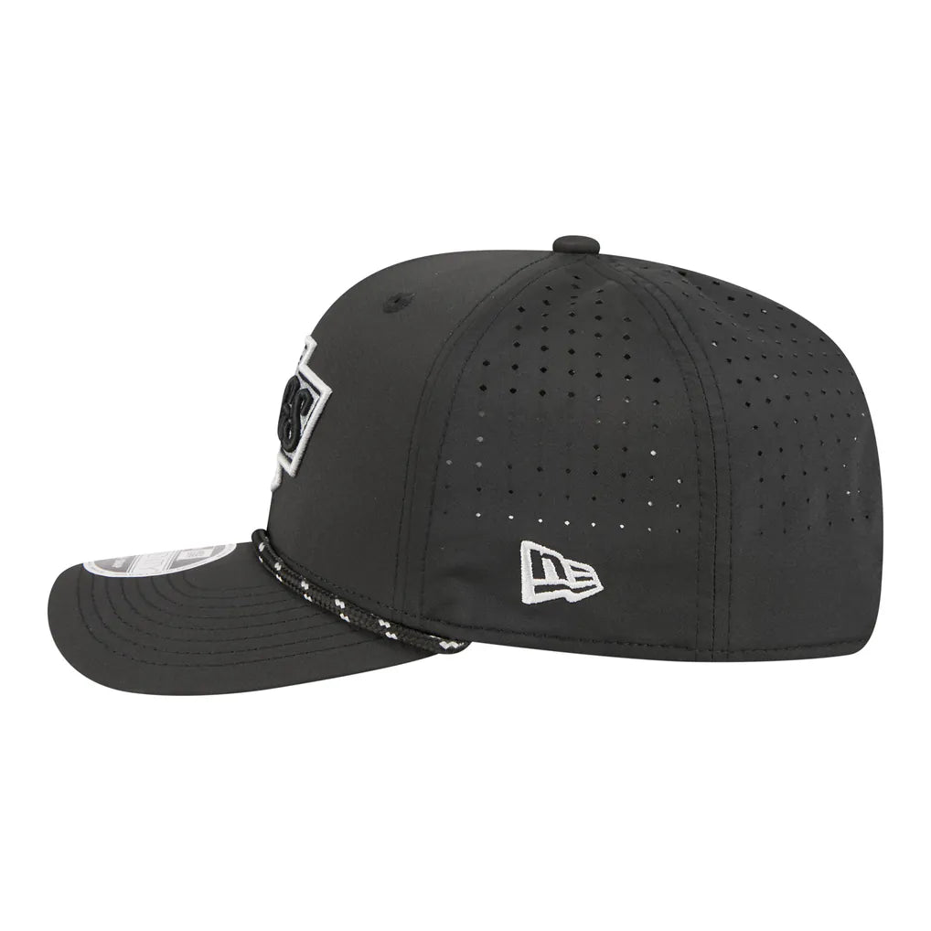 Los Angeles Kings New Era Sport Vented 9SEVENTY Rope Adjustable Hat - Black