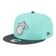 Miami Heat New Era Color Pack Two-Tone 9FIFTY Snapback Hat - Turquoise/Charcoal Techwosell