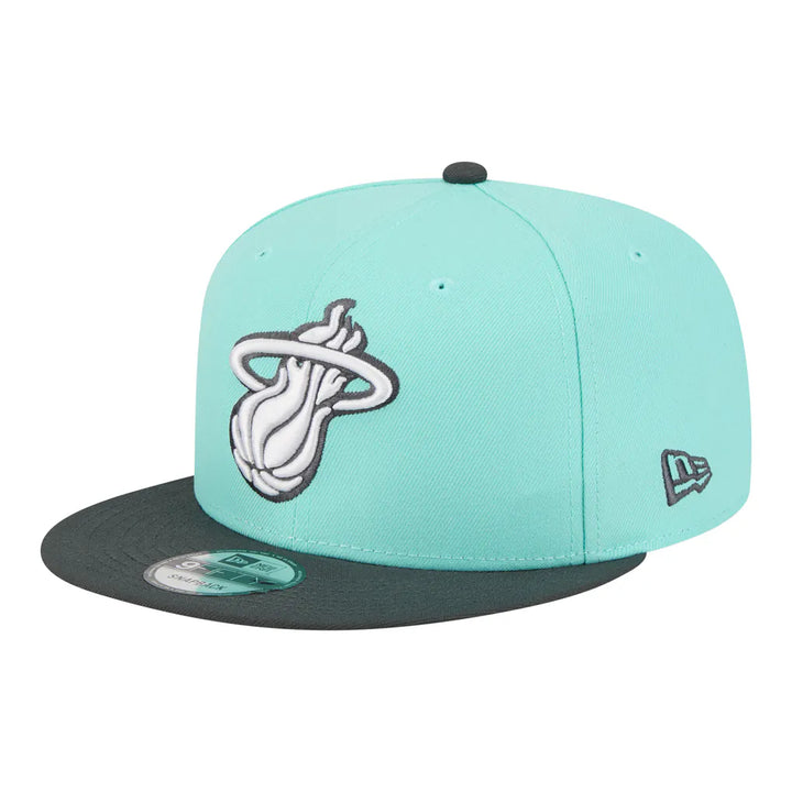 Miami Heat New Era Color Pack Two-Tone 9FIFTY Snapback Hat - Turquoise/Charcoal