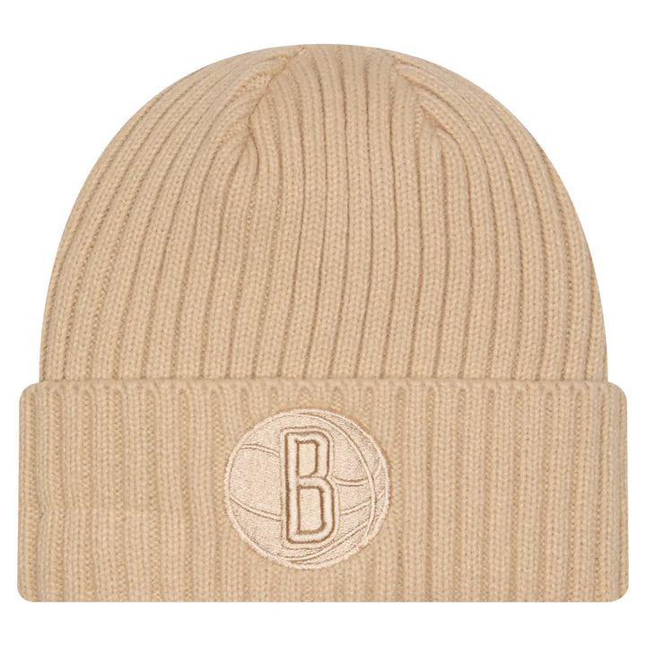 Brooklyn Nets New Era Color Pack Cuffed Knit Hat - Tan
