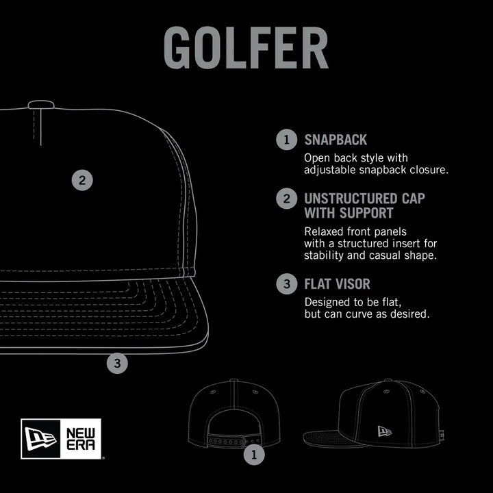 Los Angeles Dodgers New Era Iron Golfer Snapback Hat - Cream