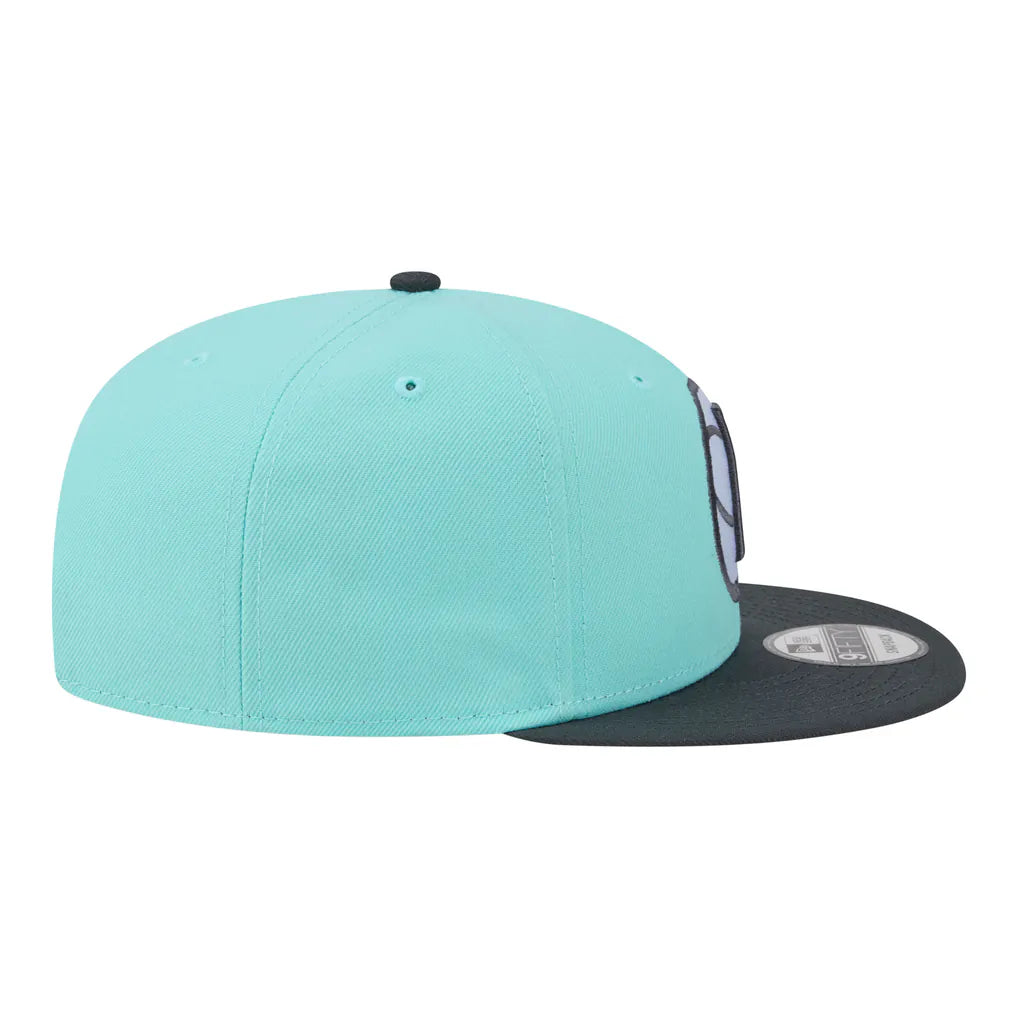 Brooklyn Nets New Era Color Pack Two-Tone 9FIFTY Snapback Hat - Turquoise/Charcoal
