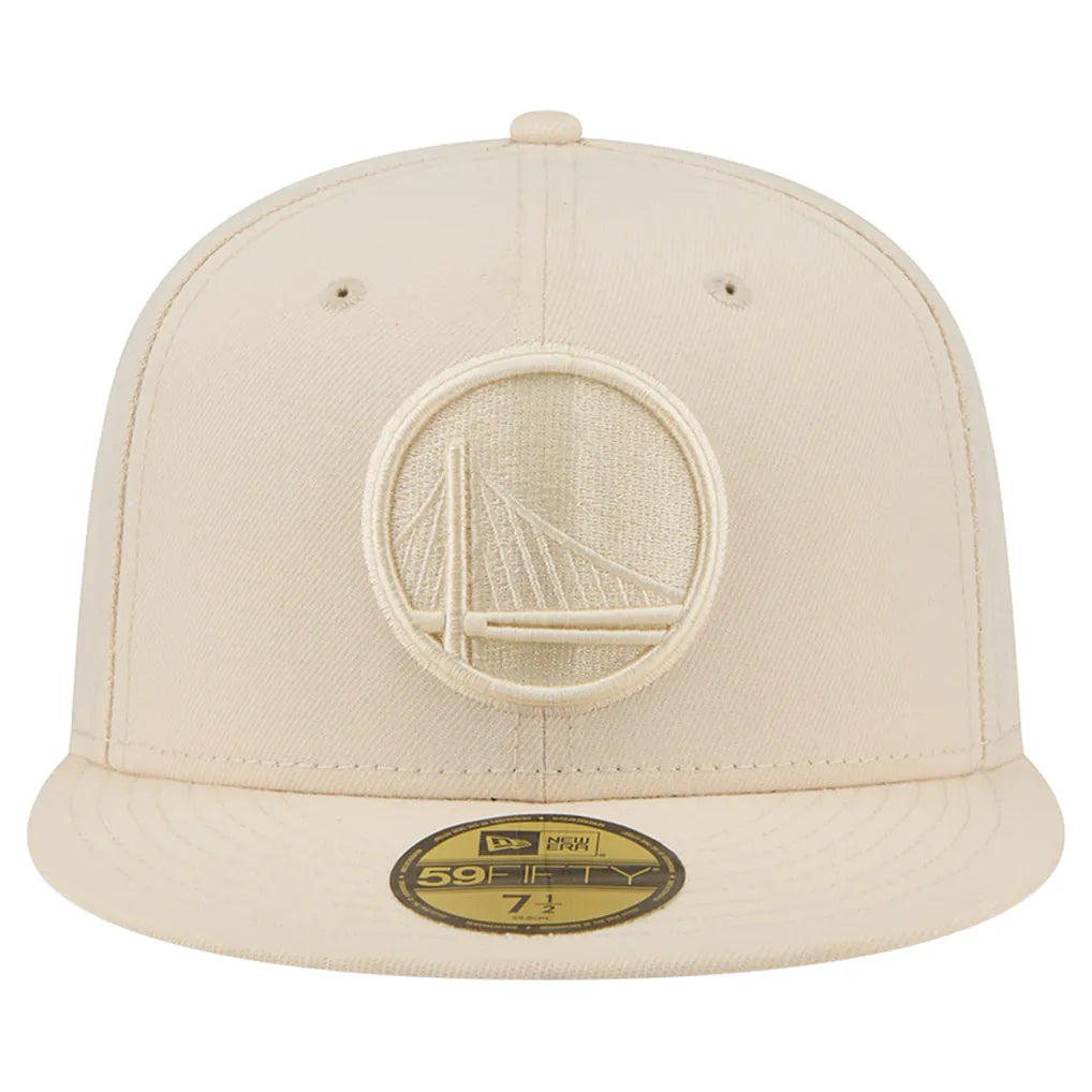 Golden State Warriors New Era Color Pack 59FIFTY Fitted Hat - Cream