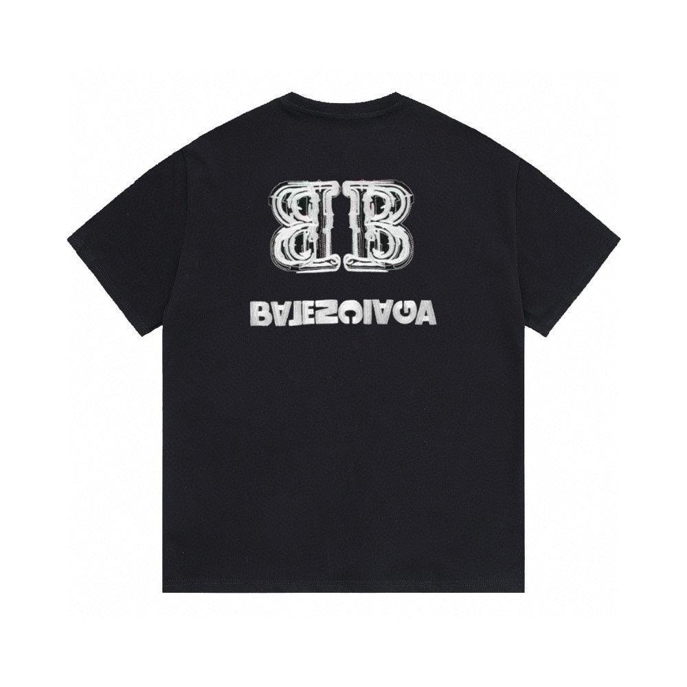 Balenciaga Black T-Shirt Without Collar Techwosell