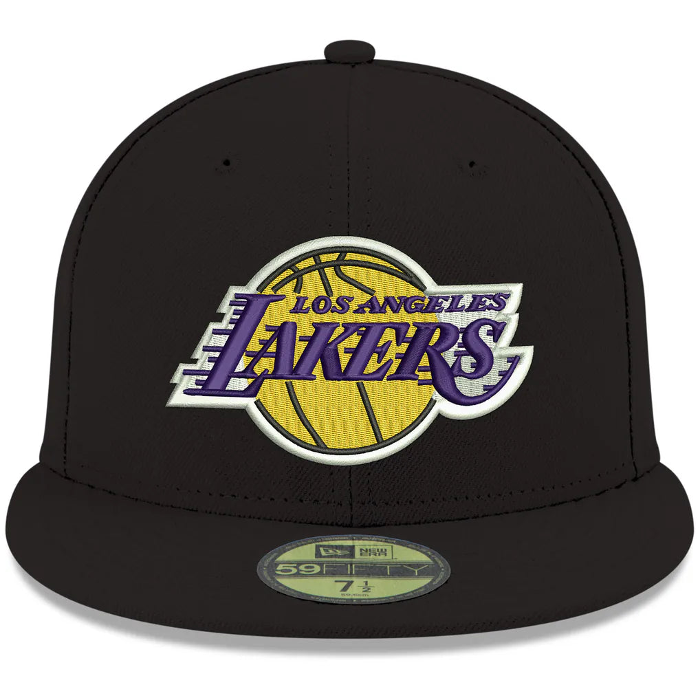 Los Angeles Lakers New Era Official Team Color 59FIFTY Fitted Hat - Black
