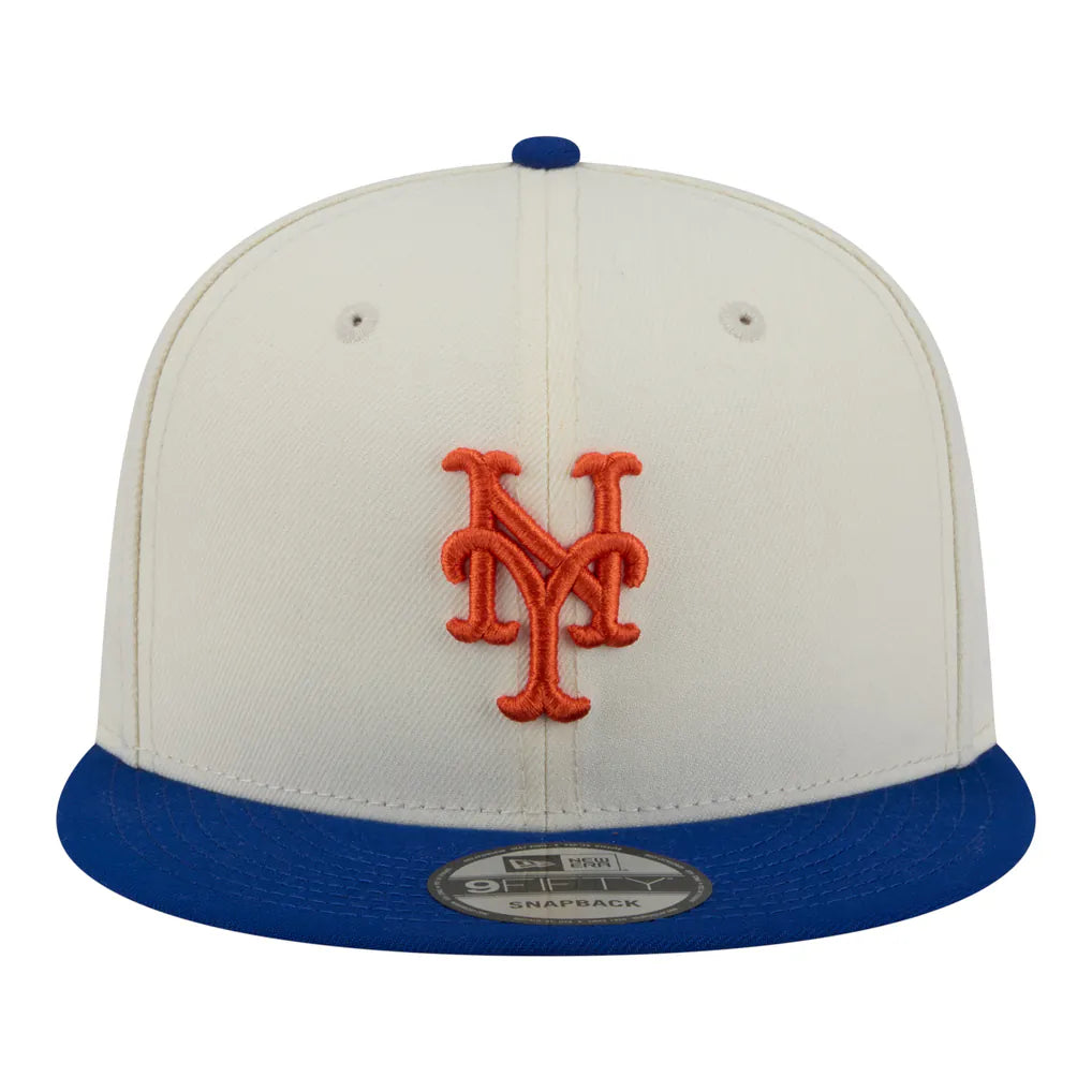 New York Mets New Era Localized 9FIFTY Snapback Hat - Cream/Royal Techwosell