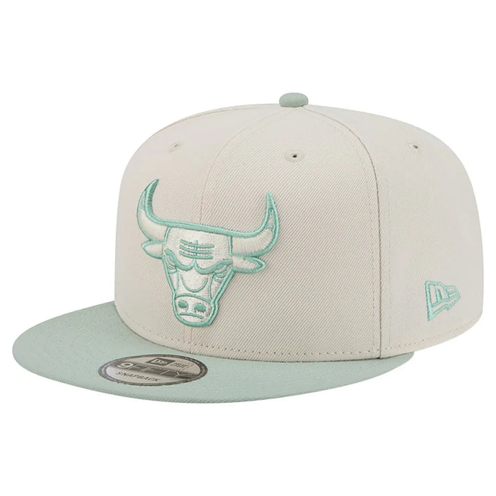 Chicago Bulls New Era Color Pack 9FIFTY Snapback Hat - Cream/Light Green