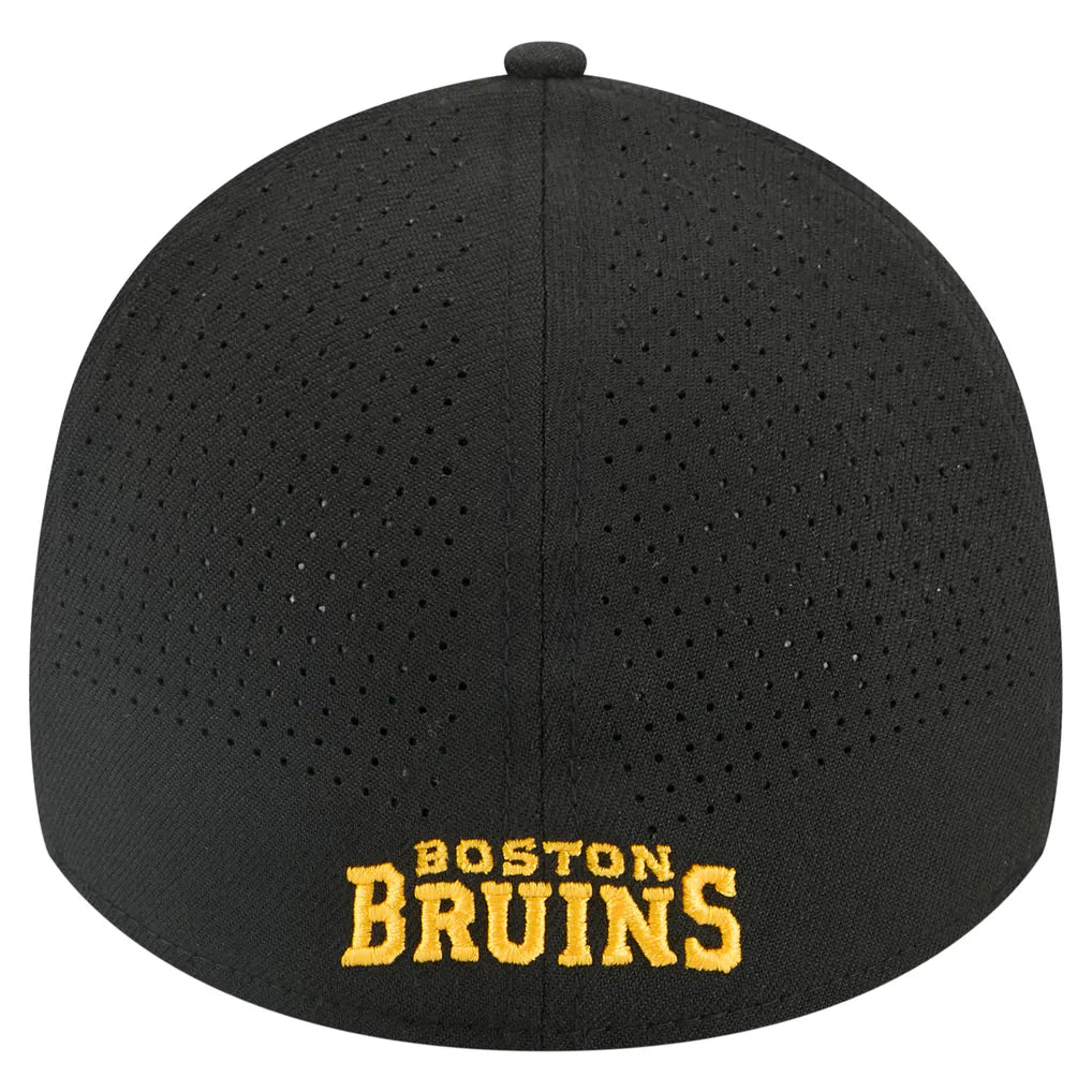 Boston Bruins New Era 39THIRTY A-Frame Perforated Flex Hat - Black
