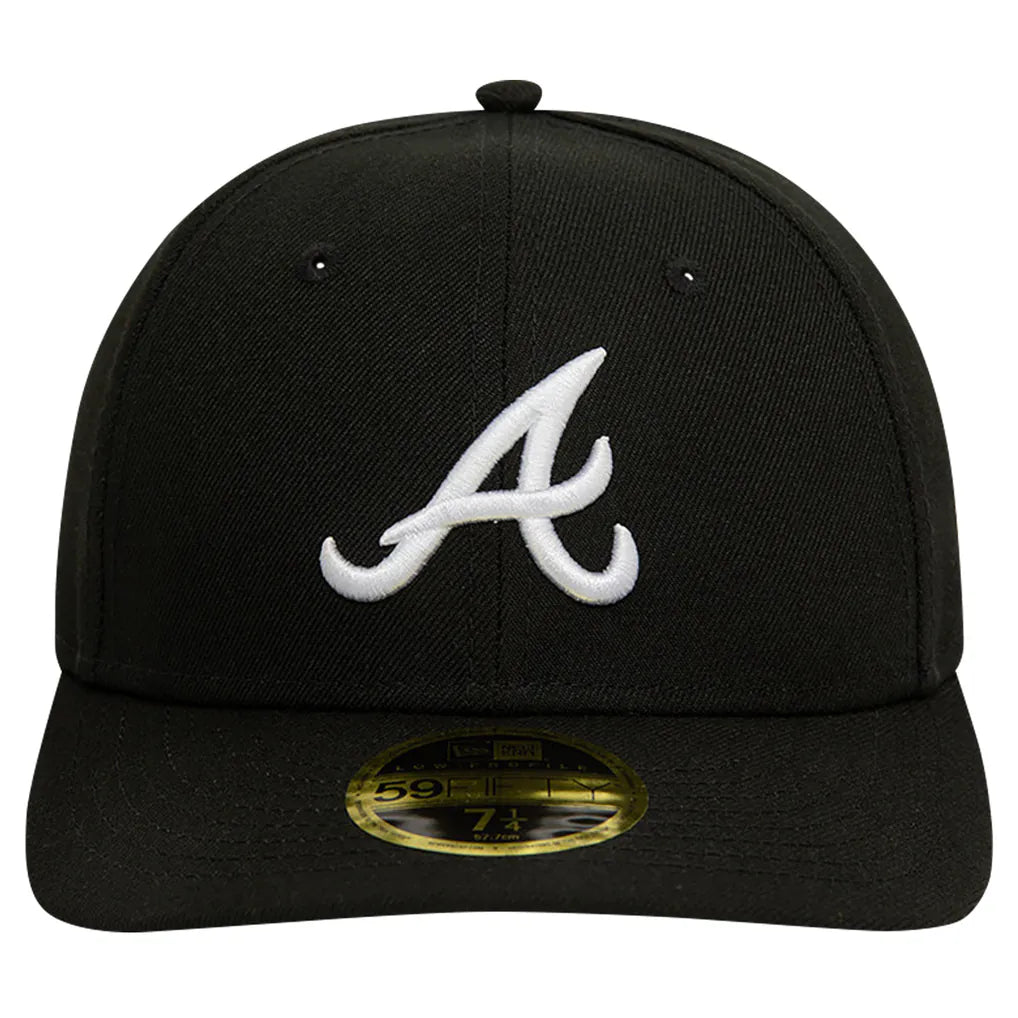 Atlanta Braves New Era Low Profile 59FIFTY Fitted Hat - Black Techwosell