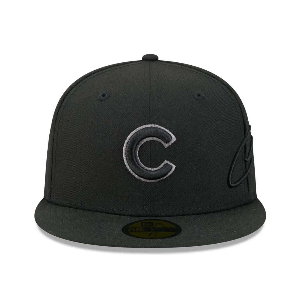 Chicago Cubs New Era Side Script 59FIFTY Fitted Hat - Black