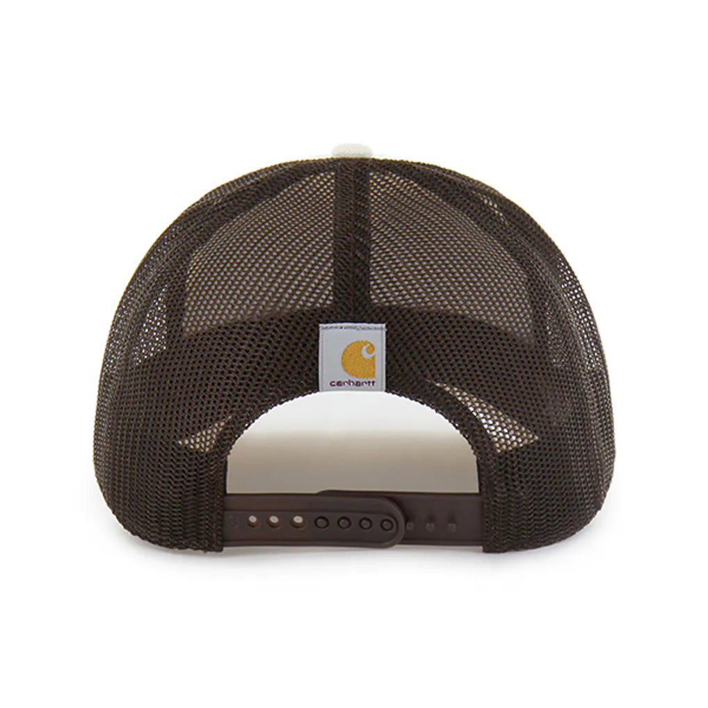 New York Mets Carhartt x '47 Undyed Trucker Adjustable Hat - Natural/Brown Techwosell