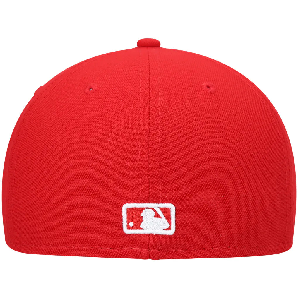 San Diego Padres New Era White Logo 59FIFTY Fitted Hat - Red Techwosell