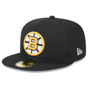 Boston Bruins New Era Core 59FIFTY Fitted Hat - Black Techwosell