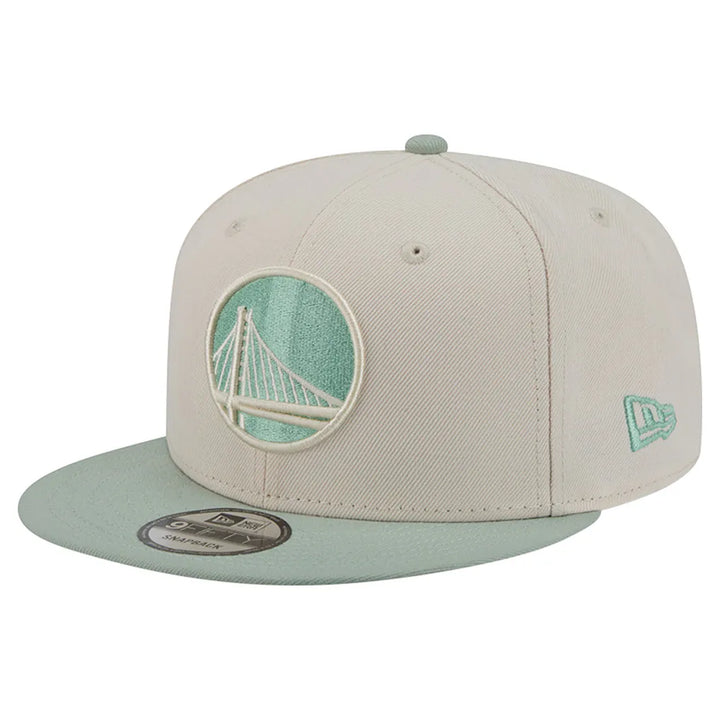 Golden State Warriors New Era Color Pack 9FIFTY Snapback Hat - Cream/Light Green