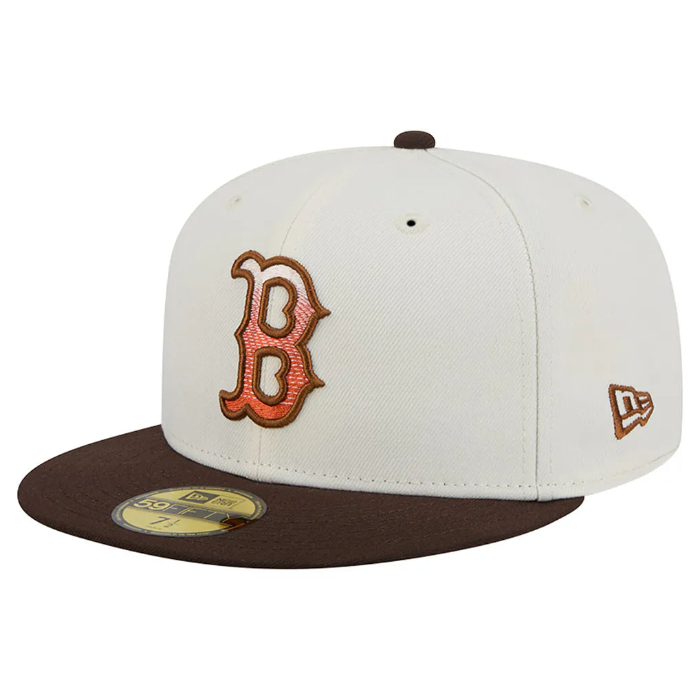 Boston Red Sox New Era Pumpkin Spice 59FIFTY Fitted Hat - Natural/Brown