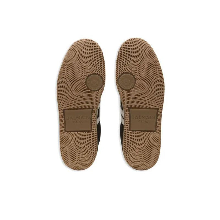 BALMAIN Logo patch Leather Sneakers