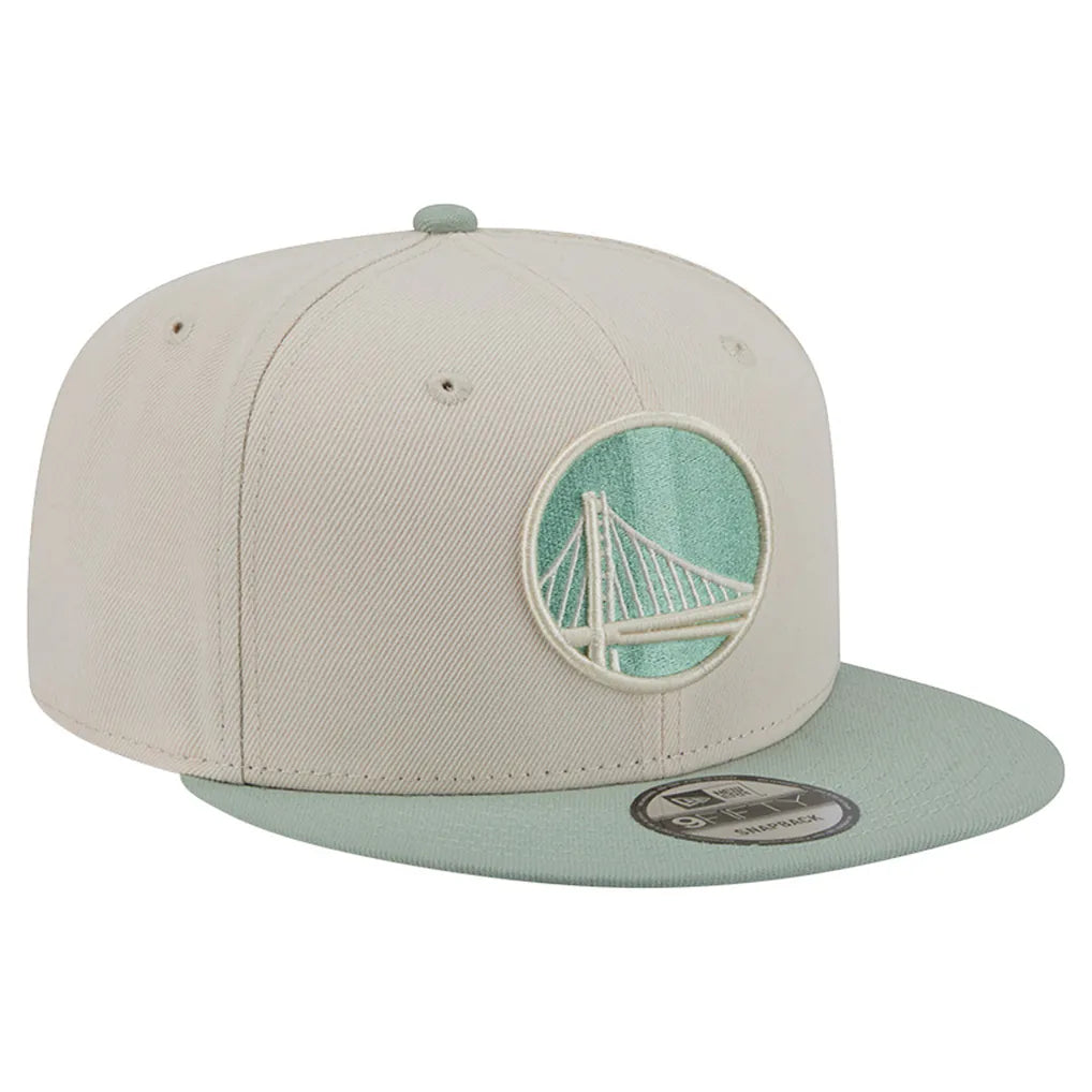 Golden State Warriors New Era Color Pack 9FIFTY Snapback Hat - Cream/Light Green