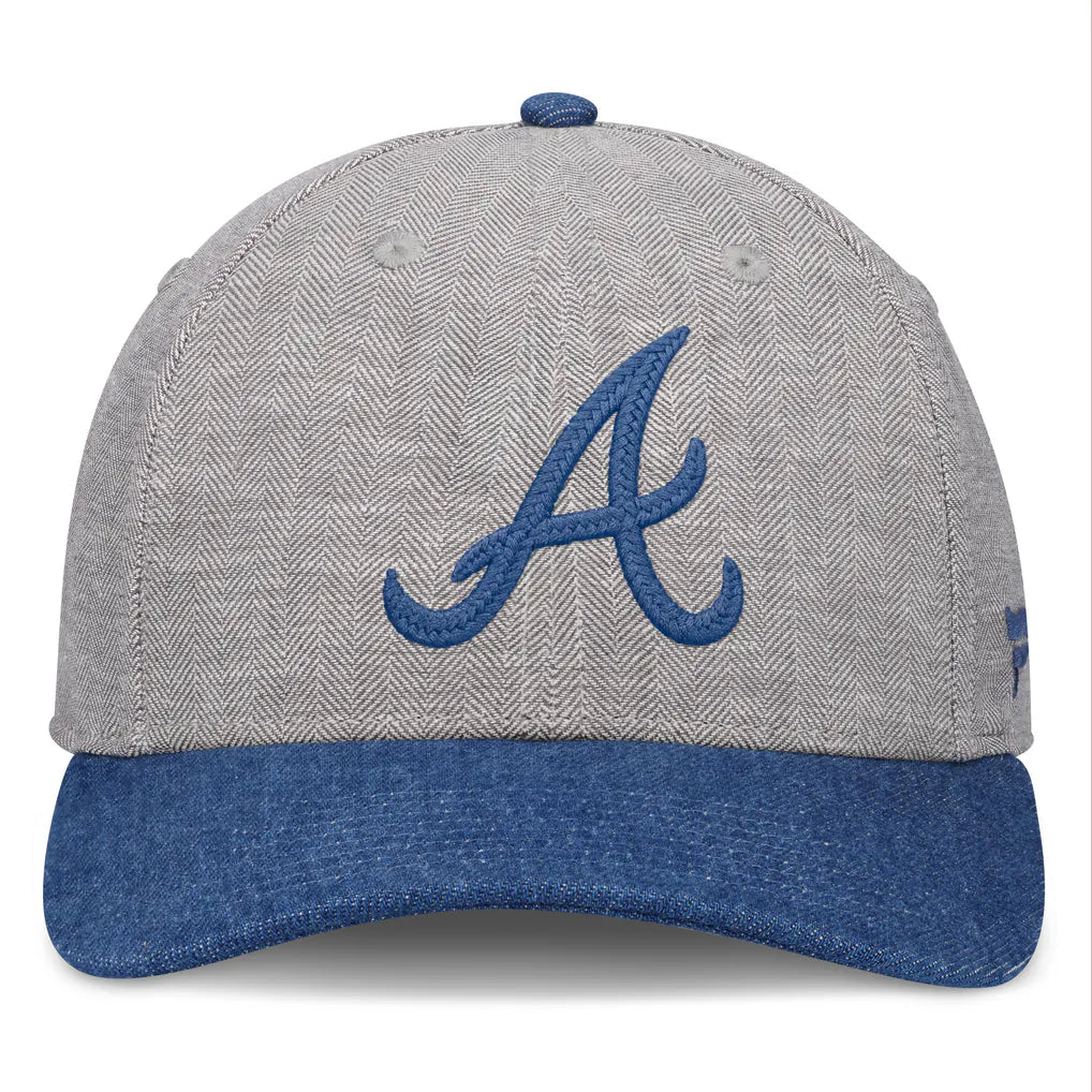 Atlanta Braves Fanatics Level Up Conduct Adjustable Hat - Gray/Denim