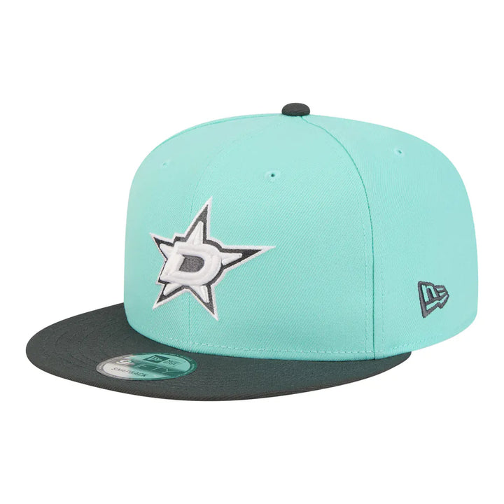 Dallas Stars New Era Two-Tone Color Pack 9FIFTY Snapback Hat - Turquoise/Charcoal