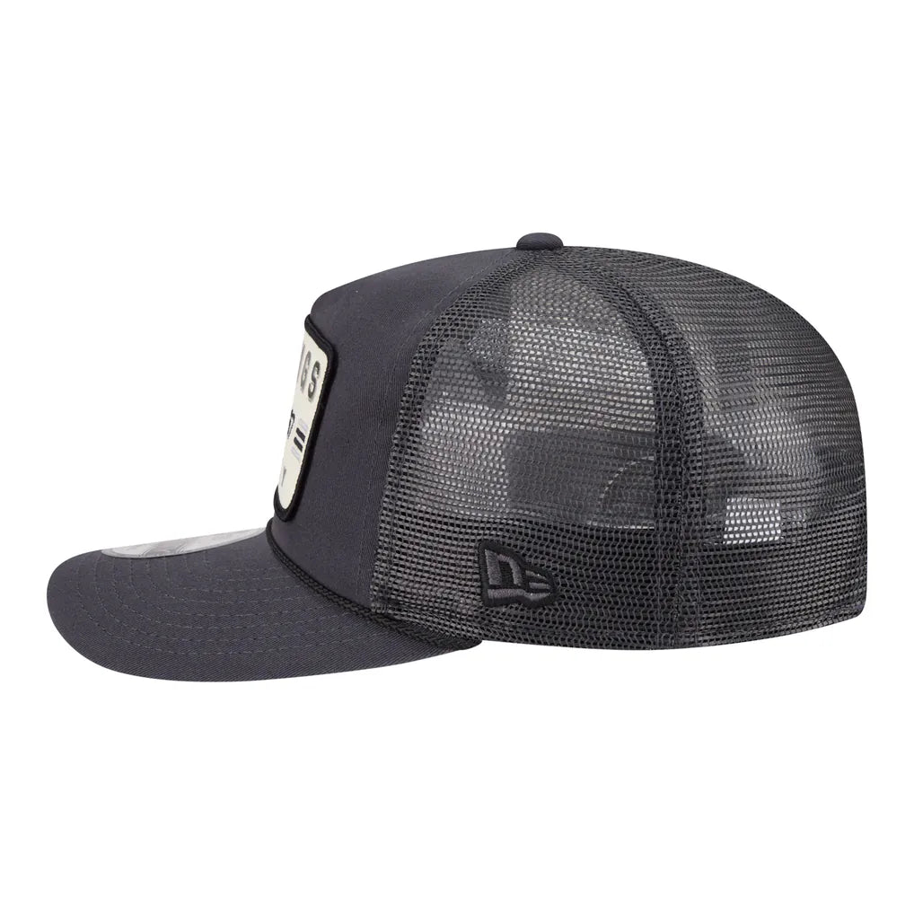 Los Angeles Kings New Era Washed Patch 19TWENTY Trucker Adjustable Hat - Charcoal Techwosell