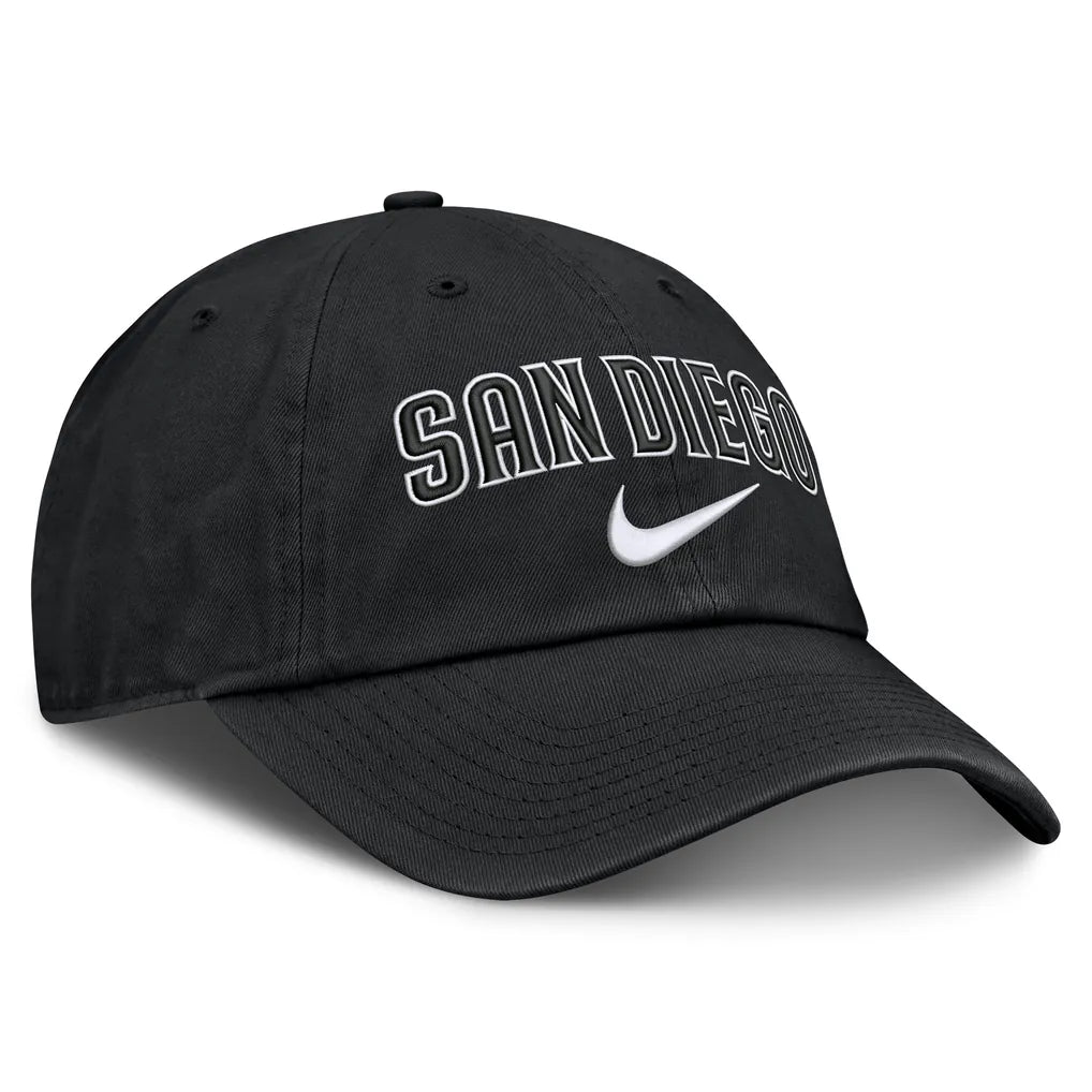 San Diego Padres Nike Primetime Club Adjustable Hat - Black