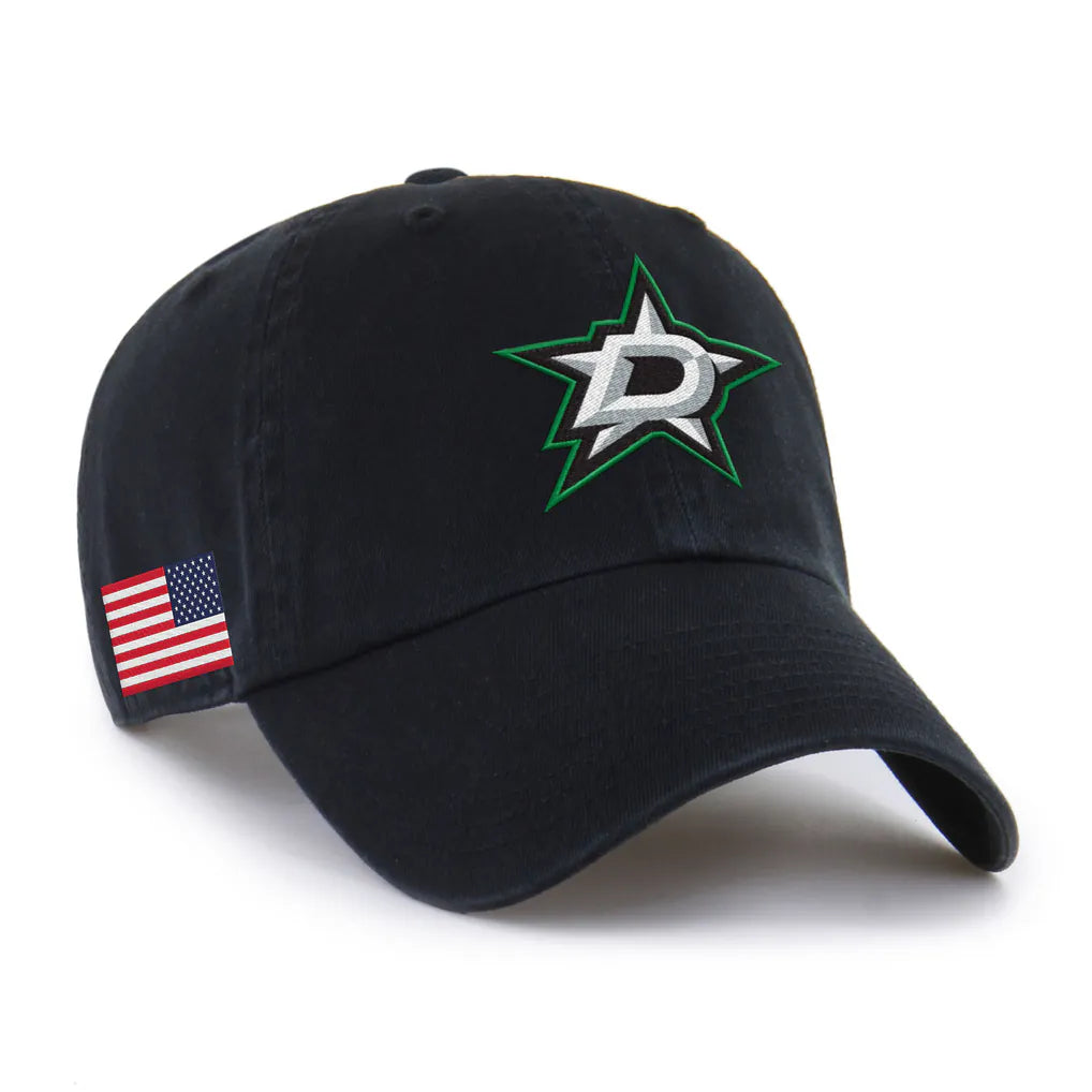 Dallas Stars '47 Unisex Heritage Flag Clean Up Adjustable Hat - Black Techwosell