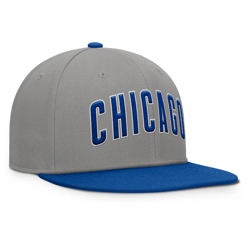 Chicago Cubs Fanatics Clubhouse Dugout Fitted Hat - Gray/Royal