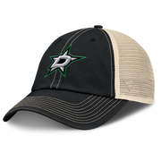 Dallas Stars Fanatics Rival Trucker Adjustable Hat - Black/Natural Techwosell