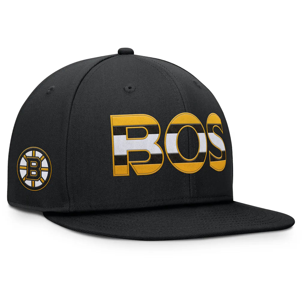 Boston Bruins Fanatics Authentic Pro Rink Snapback Hat - Black