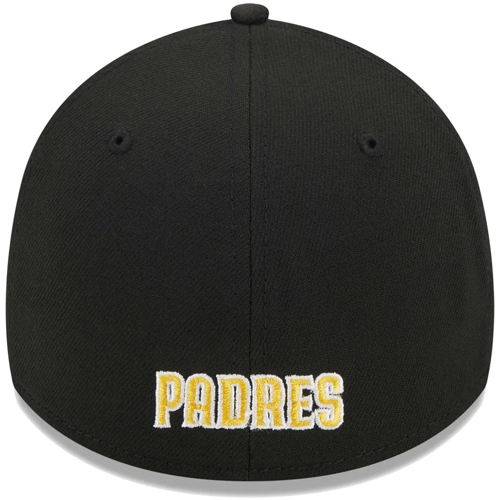 San Diego Padres New Era Logo 39THIRTY Flex Hat - Black
