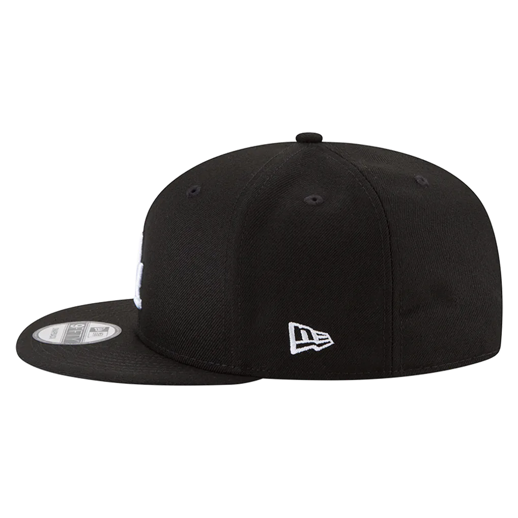 Los Angeles Dodgers New Era 2024/25 Back-to-Back Champions Diamond Side Patch 9FIFTY Snapback Hat - Black Techwosell