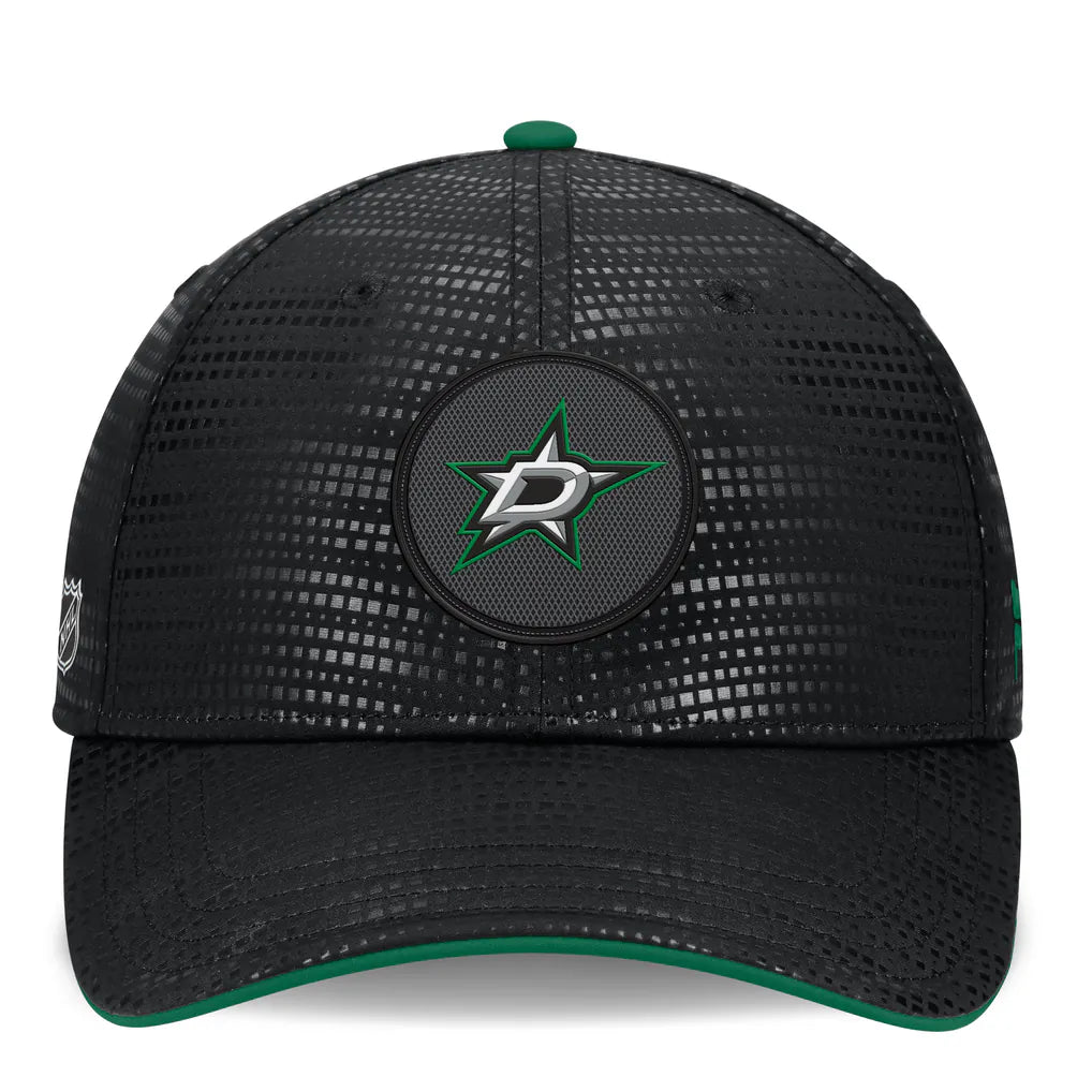 Dallas Stars Fanatics Authentic Pro Rink Debossed Stretch Fit Hat - Black Techwosell