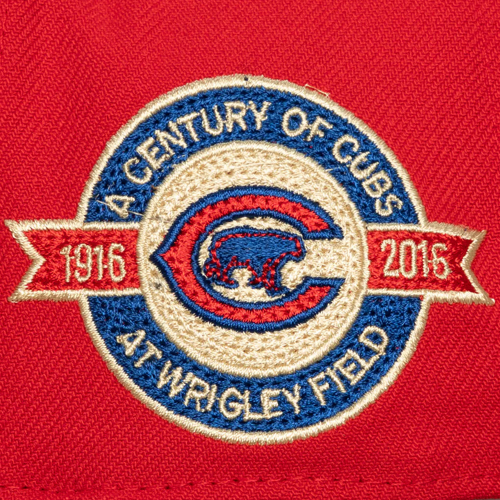 Chicago Cubs Mitchell & Ness Secondary Pop Pro Snapback Hat - Red Techwosell