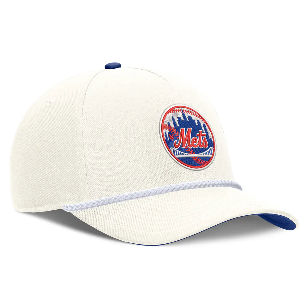New York Mets Nike Cooperstown Rise Adjustable Hat - Cream Techwosell