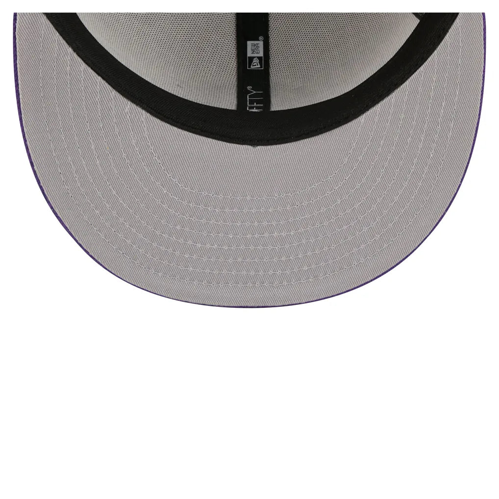 Los Angeles Lakers New Era Localized City Icon 59FIFTY Fitted Hat - Tan/Purple