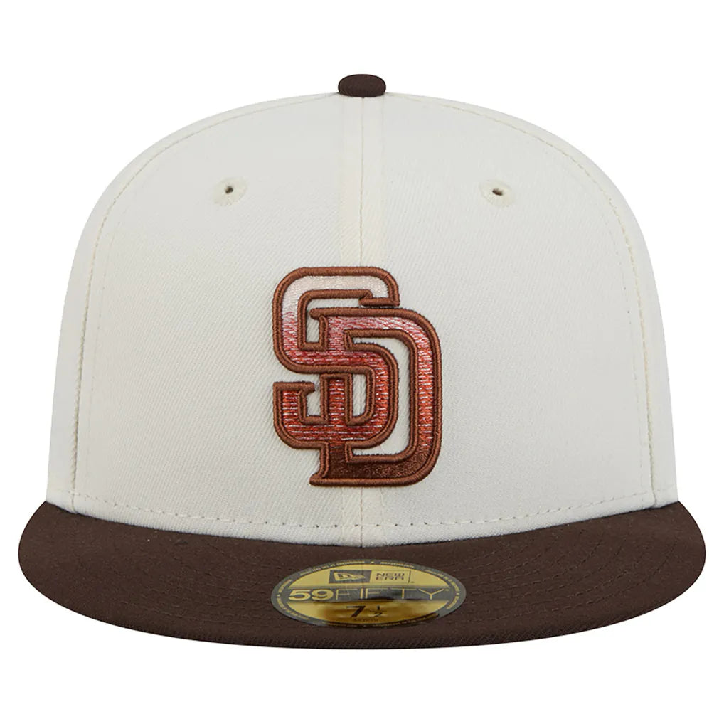 San Diego Padres New Era Pumpkin Spice 59FIFTY Fitted Hat - Natural/Brown
