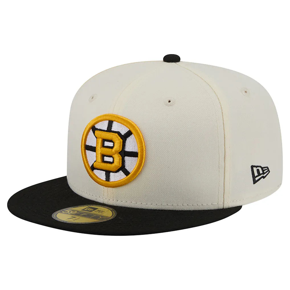 Boston Bruins New Era 250th Anniversary of the United States Two-Tone 59FIFTY Fitted Hat - Cream Techwosell