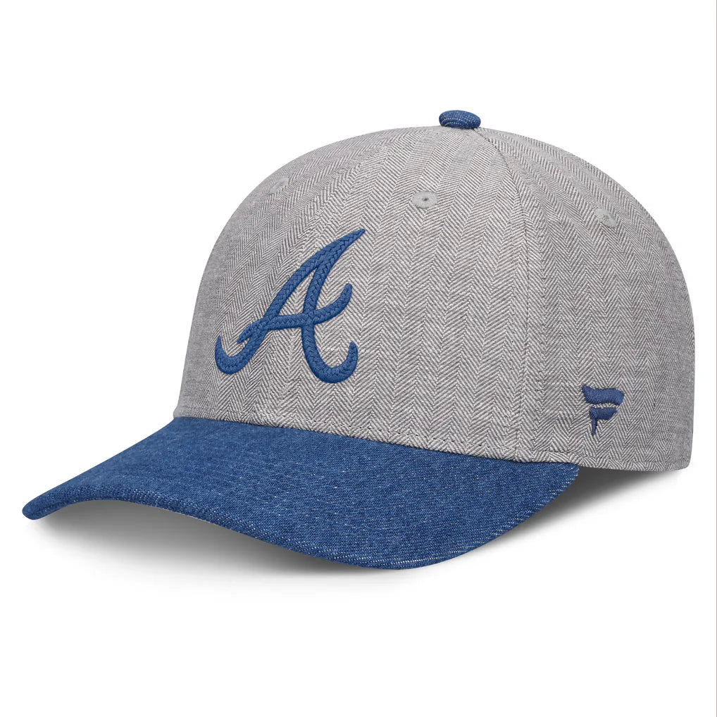 Atlanta Braves Fanatics Level Up Conduct Adjustable Hat - Gray/Denim Techwosell