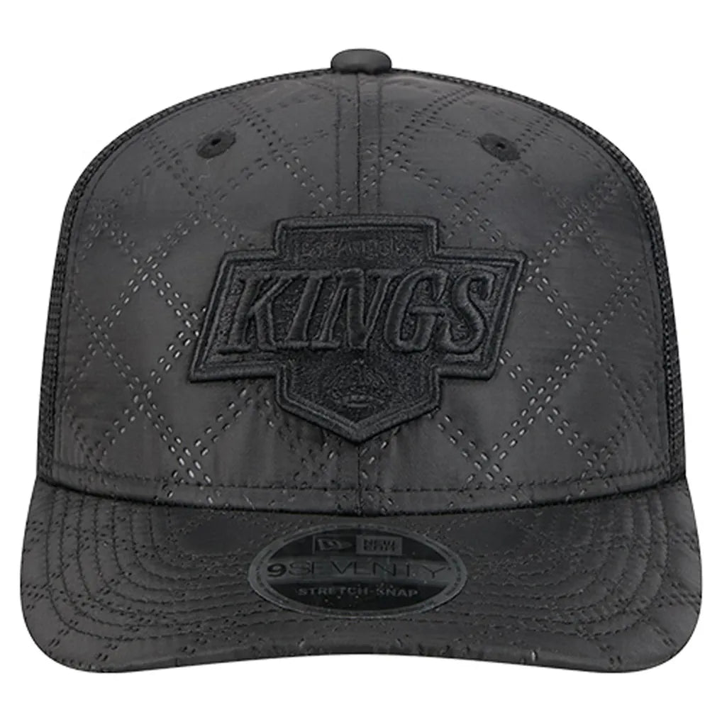 Los Angeles Kings New Era Quilted Nylon 9SEVENTY Adjustable Trucker Hat - Black