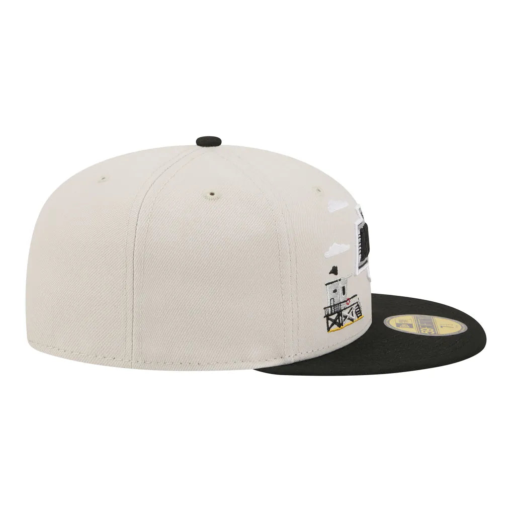 Los Angeles Kings New Era Localized City Icon 59FIFTY Fitted Hat - Tan/Black