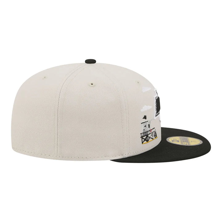 Los Angeles Kings New Era Localized City Icon 59FIFTY Fitted Hat - Tan/Black