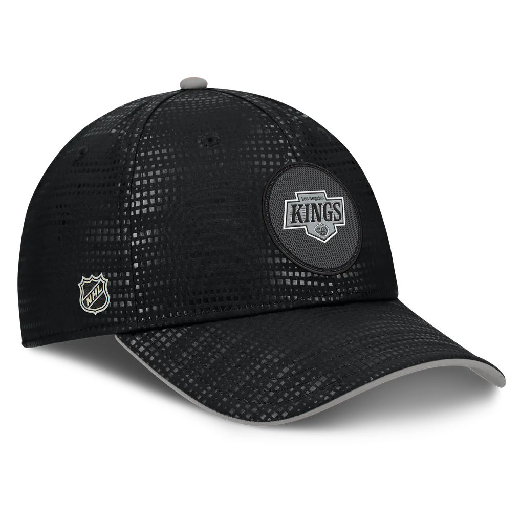 Los Angeles Kings Fanatics Authentic Pro Rink Debossed Stretch Fit Hat - Black