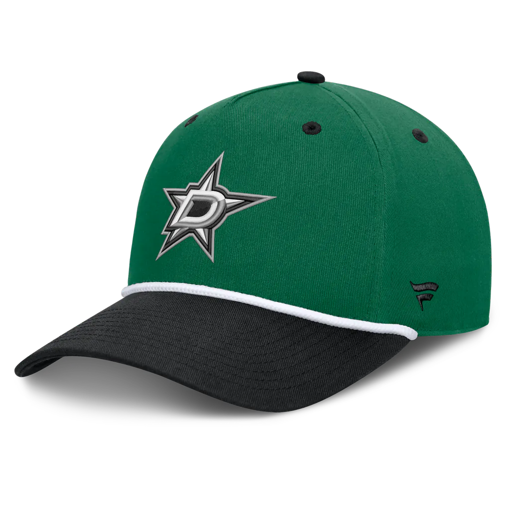 Dallas Stars Fanatics Fundamental Power Play A-Frame Adjustable Hat - Green/Black Techwosell