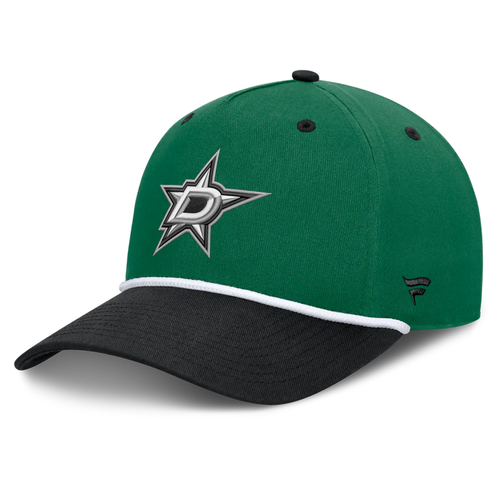 Dallas Stars Fanatics Fundamental Power Play A-Frame Adjustable Hat - Green/Black