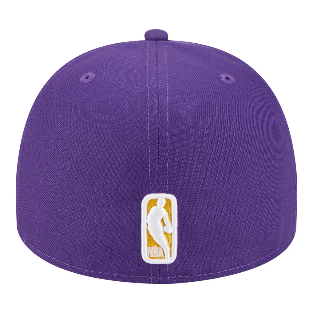 Los Angeles Lakers New Era Injection Cartoon Logo A-Frame 59FIFTY Fitted Hat - Purple Techwosell